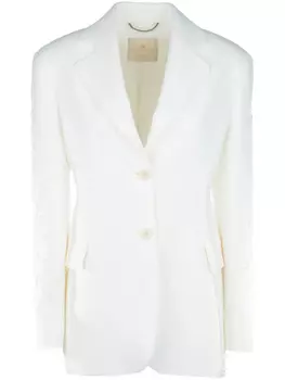 Ermanno Scervino пиджак с цветочной аппликацией, белый