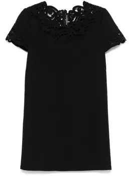 Ermanno Scervino платье мини с английской вышивкой, черный