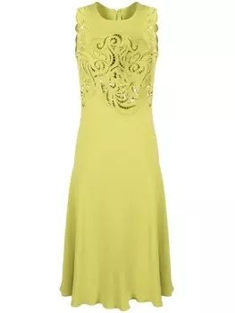 Ermanno Scervino платье с английской вышивкой, зеленый