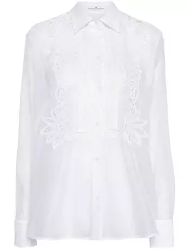 Ermanno Scervino полупрозрачная блузка, белый