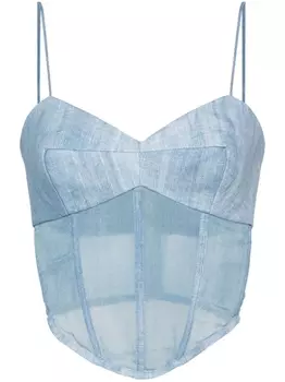 Ermanno Scervino полупрозрачный корсет, синий