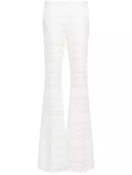 Ermanno Scervino расклешенные брюки в технике кроше, белый