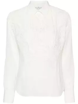 Ermanno Scervino рубашка с цветочной аппликацией, нейтральный цвет