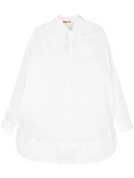 Ermanno Scervino рубашка с цветочной вышивкой, белый
