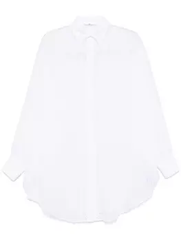 Ermanno Scervino рубашка с цветочной вышивкой, белый