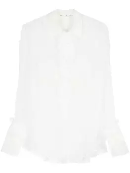Ermanno Scervino рубашка с кружевной аппликацией, белый