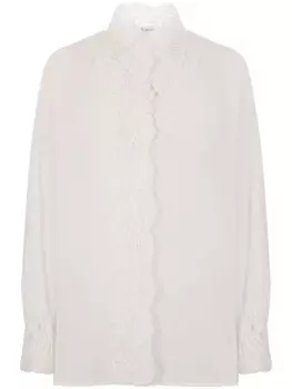 Ermanno Scervino рубашка с кружевной отделкой, нейтральный цвет