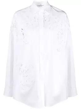 Ermanno Scervino рубашка с кружевом, белый