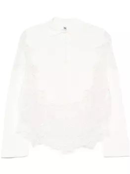 Ermanno Scervino рубашка с кружевом, нейтральный цвет