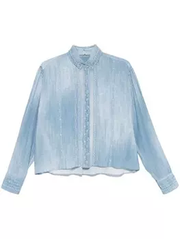 Ermanno Scervino рубашка с вышивкой, синий