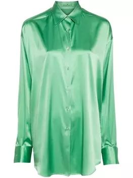 Ermanno Scervino шелковая рубашка, зеленый