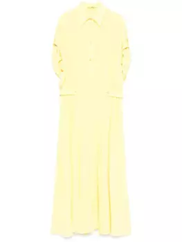 Ermanno Scervino шелковое платье миди, желтый
