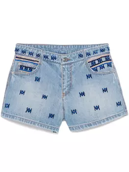 Ermanno Scervino шорты с вышивкой, синий