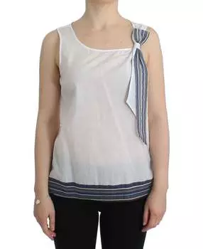 Ermanno Scervino синий топ блузка майка женская без рукавов