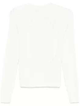 Ermanno Scervino свитер с цветочной вышивкой, белый