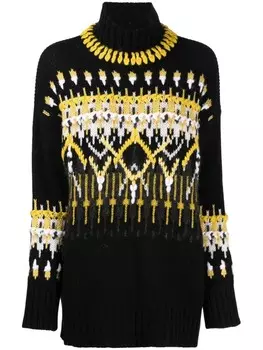 Ermanno Scervino свитер вязки интарсия, черный