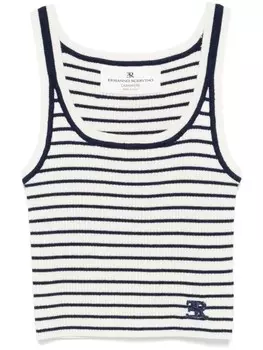 Ermanno Scervino топ в полоску, белый