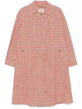 Ermanno Scervino тренч с геометричным принтом, красный