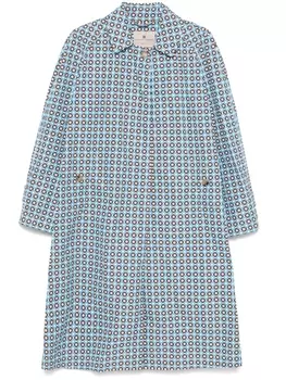 Ermanno Scervino тренч с геометричным принтом, синий