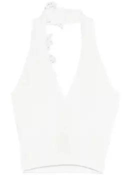 Ermanno Scervino трикотажный топ с вырезом халтер, белый