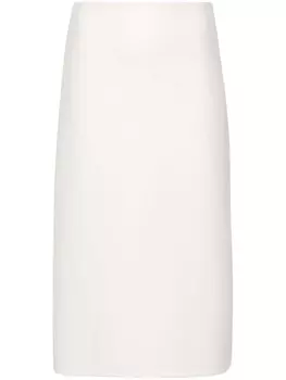 Ermanno Scervino юбка миди из вирджинской шерсти, белый