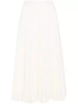 Ermanno Scervino юбка миди со складками, белый