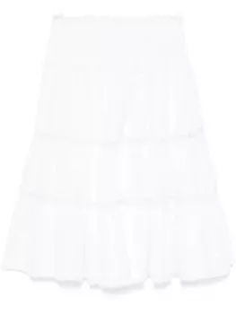 Ermanno Scervino юбка мини с кружевом, белый