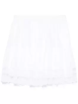 Ermanno Scervino юбка мини с кружевом, белый