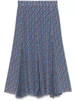 Ermanno Scervino юбка с цветочным принтом, коричневый