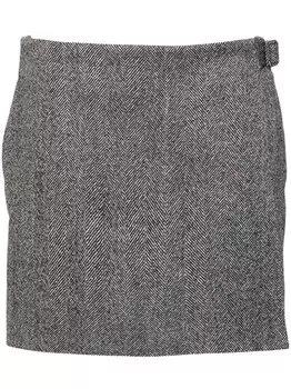 Ermanno Scervino юбка-шорты с узором в елочку, серый