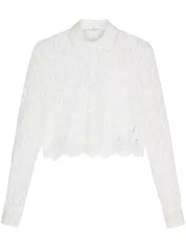 Ermanno Scervino укороченная кружевная рубашка, белый