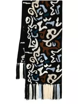 Ermanno Scervino жаккардовый шарф, черный