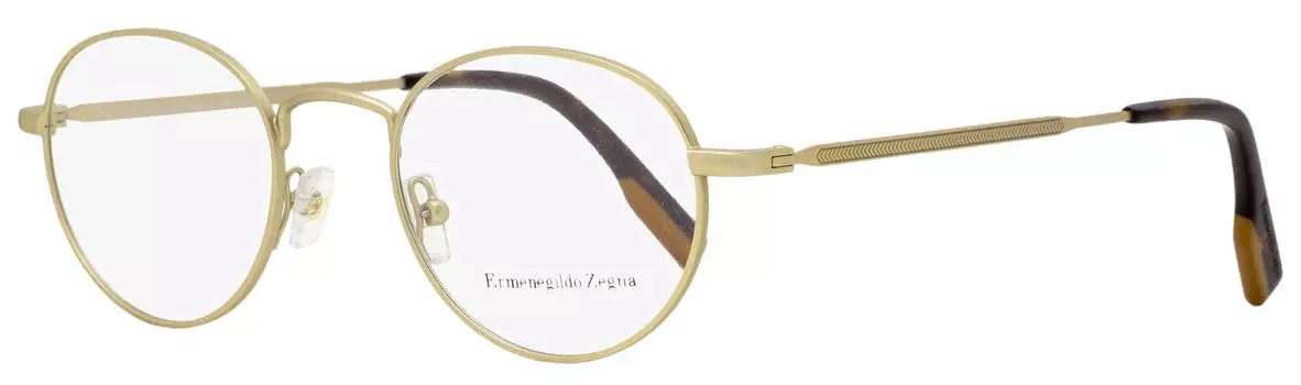 Ermenegildo Zegna мужские овальные очки EZ5132 032 матовое золото/гавана 47 мм