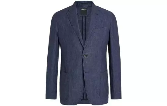 Ermenegildo Zegna Мужской деловой пиджак Zegna чернильно-синего цвета