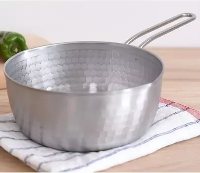 Ernest A-77455 Плоский снежная кастрюля Tsubame Sanjo (Кастрюля для одной руки) Arnest, Silver