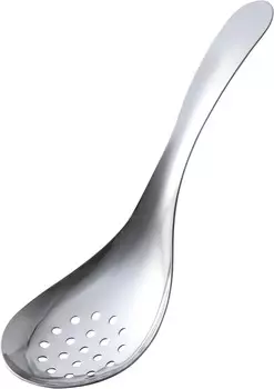 Ernest A-77697 Насадка с прорезями, множество ложек, удобный захват, нержавеющая сталь 18-8, слив для супа, слив для масла, основной ресторанный бренд (перфорированная ложка изысканного размера), серебро Arnest, Sliver