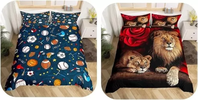 Erosebridal, 5 шт., пододеяльник с шариками и львом + наволочка (без одеяла)