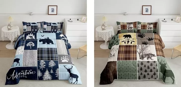 Erosebridal, 6 предметов, 2 одеяла Bear Dear с 4 наволочками, полный размер