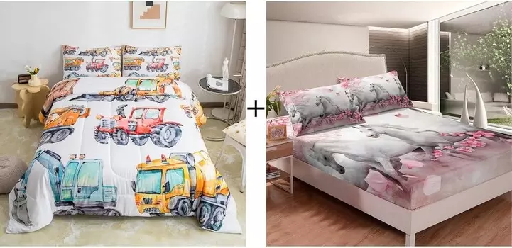 Erosebridal, 6 шт. Одеяло для грузовика + простыня для лошади с 4 наволочками, полный размер