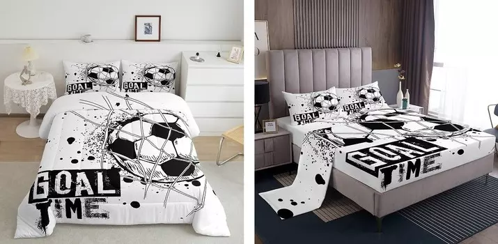 Erosebridal, комплект футбольных одеял из 5 предметов, комплект футбольных простыней с 2 наволочками, двойной