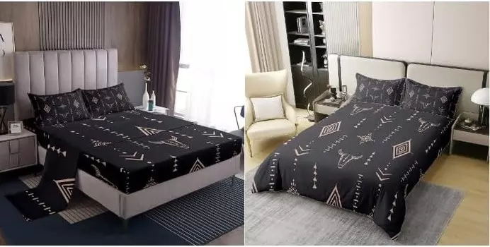 Erosebridal Комплект одеял с черепом быка + пододеяльник из 100% хлопка