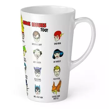 ERT GROUP DC Чашка для латте с узором Лига Справедливости 105, 450 мл WMGHEROS021