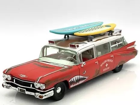 Ertl Cadillac Eldorado Ambulance Surf Shark 1:18 Aw312 IXO