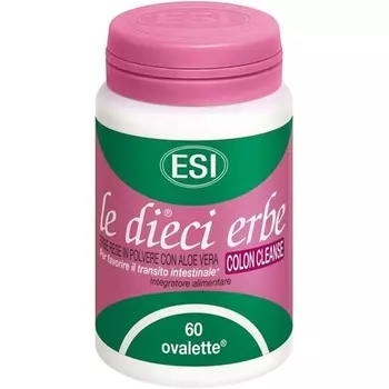 ESI Le Dieci Erbe Colon Cleanse, добавка для нормализации кишечника, 60 таблеток
