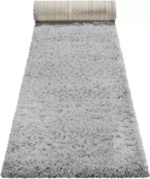 Esprit Runner "YOGI", прямоугольный, пушистый ворс, экологически чистый, тканый, для гостиной, спальни, однотонный 80х400 см, цвет silberfarben