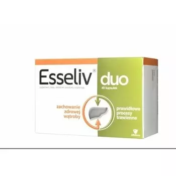 ESSELIV DUO Добавка для здоровья печени и пищеварения, 40 капсул с куркумином и витаминами Aflofarm