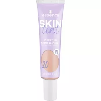 Essence Skin Tint Makeup № 20 Телесный увлажняющий натуральный веганский безмасляный фильтр UVA и UVB SPF 30 без отдушек 30 мл