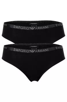 Essential 17559 Трусы с логотипом, 2 пары Emporio Armani, черный