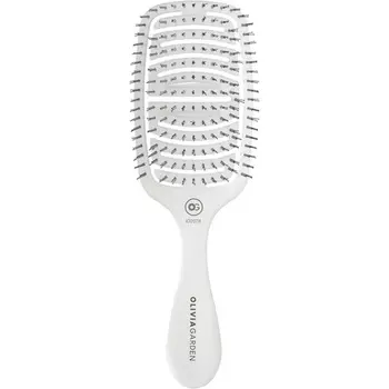 Essential Care Flex Fine Hair Bristles Ice White Hair Brush Detangler Olivia Garden