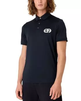 Essential EA Recreate Поло с вышитым логотипом Emporio Armani, синий